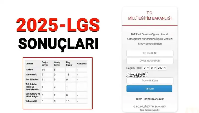 LGS Sınav Sonuçları Açıklandı: Sorgulama Ekranı ve Detaylar Burada!